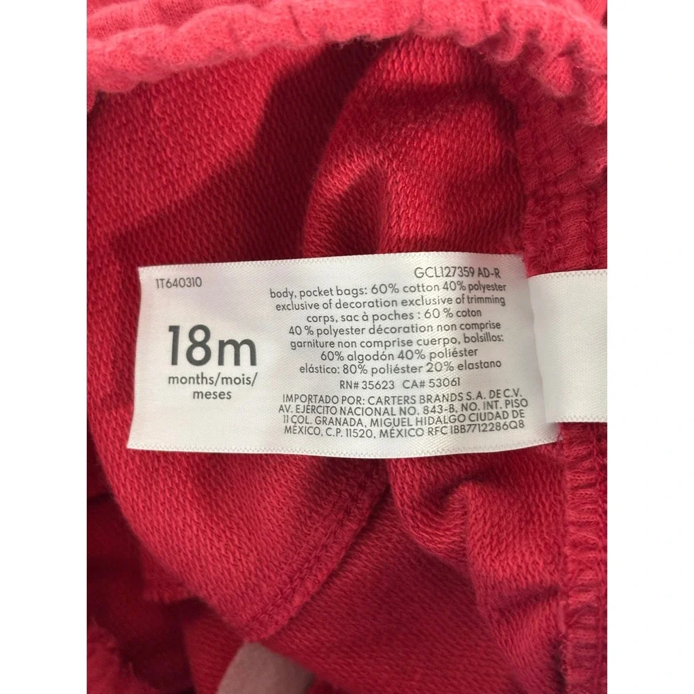 Carter's Garanimals Toddler Pants Bundle 18M Red Navy Grey Joggers Thermals 3pk